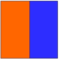 Orange Blau